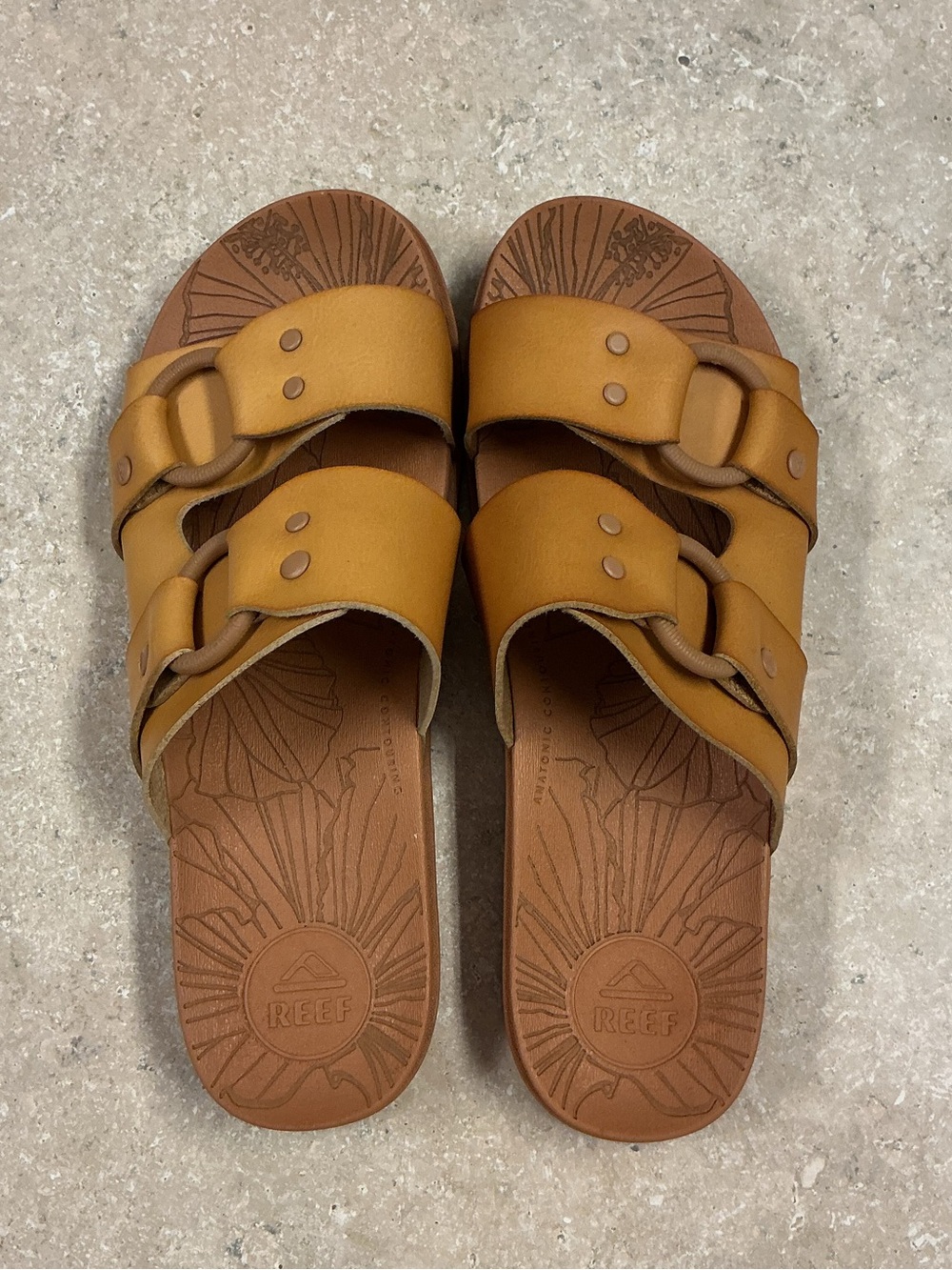 Reef Women’s SZ 8 Cushion Vera Cruz Slide Sandals In Natural Comfort Outdoors